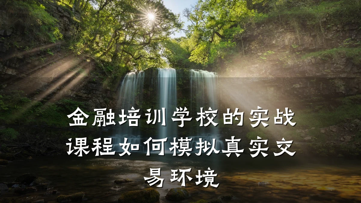 金融培训学校的实战课程如何模拟真实交易环境