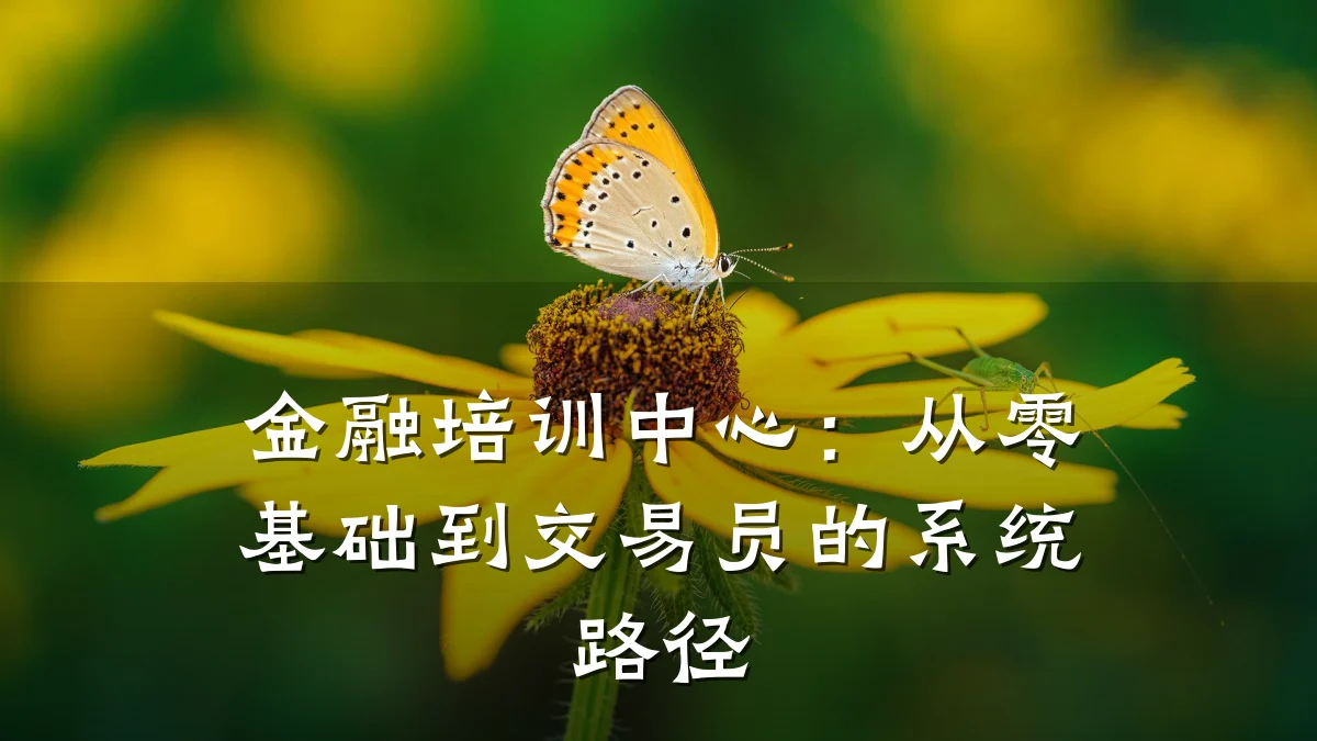 金融培训中心：从零基础到交易员的系统路径