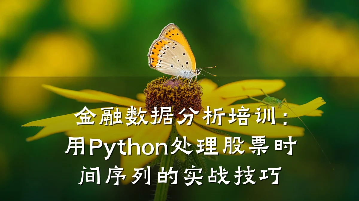 金融数据分析培训：用Python处理股票时间序列的实战技巧