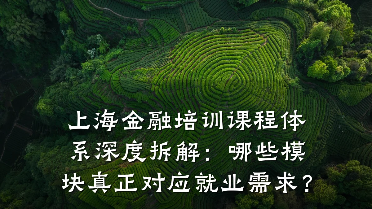 上海金融培训课程体系深度拆解：哪些模块真正对应就业需求？