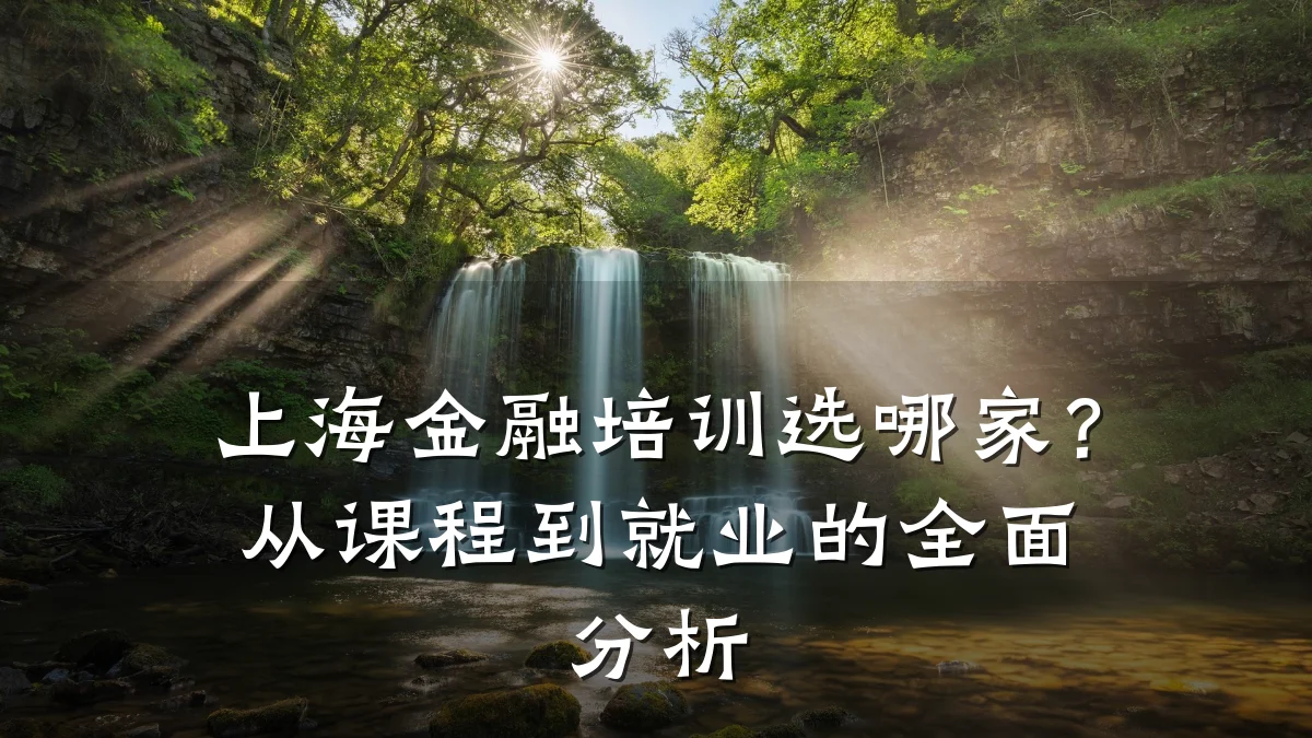 上海金融培训选哪家？从课程到就业的全面分析