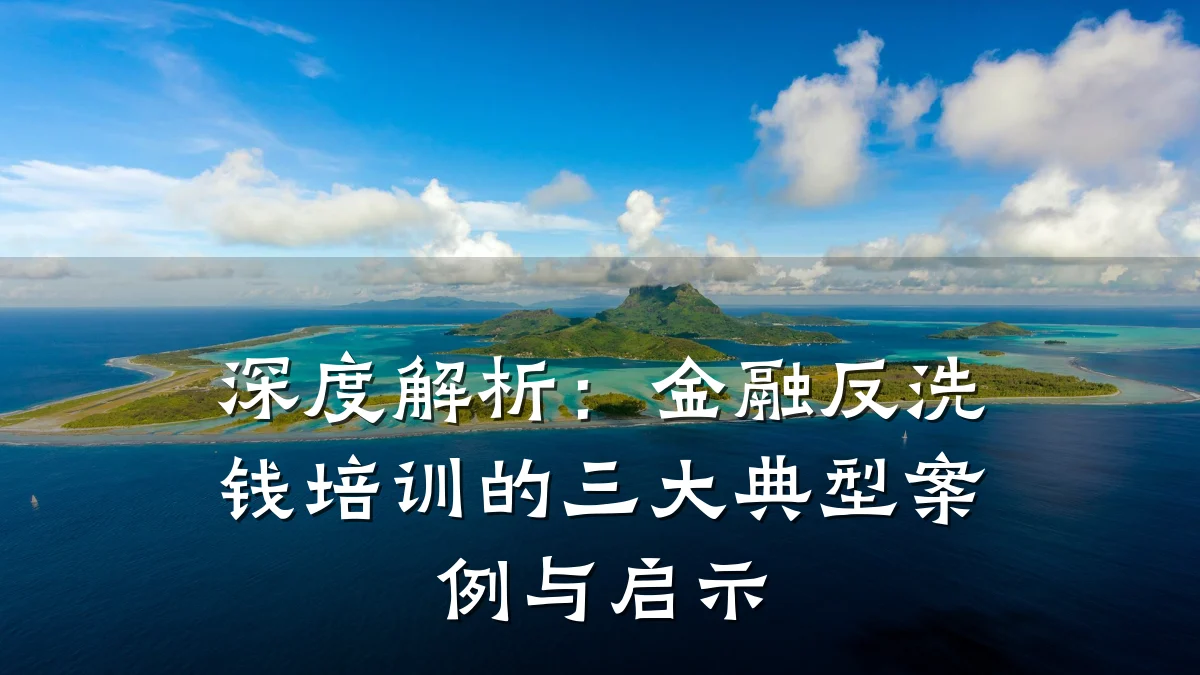 深度解析：金融反洗钱培训的三大典型案例与启示