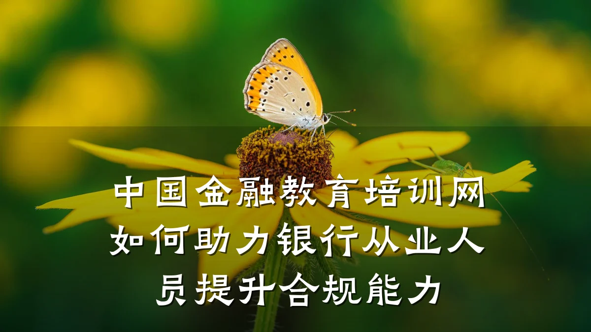中国金融教育培训网如何助力银行从业人员提升合规能力